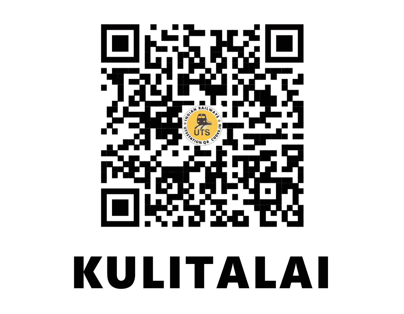 UTS QR Code for KULITALAI - KLT - SR (TAMIL NADU)